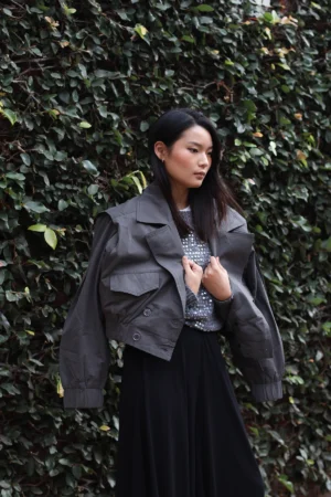 Trench Gabardina Crop KIEV